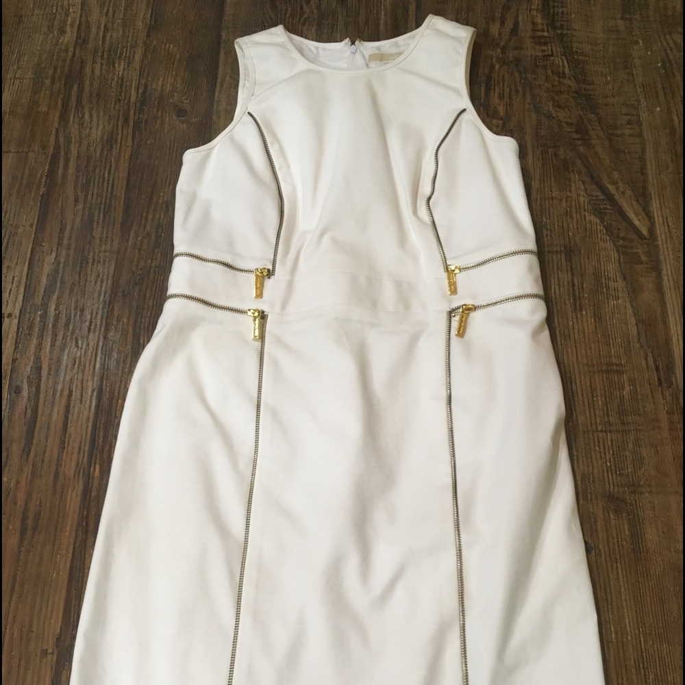 Michael Kors white zipper dress